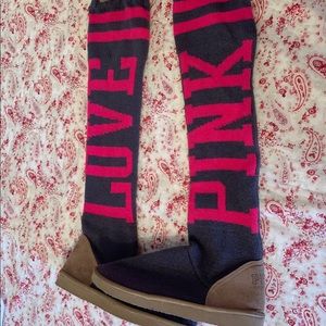 Victoria’s Secret PINK Mukluk Knit Slipper Boots